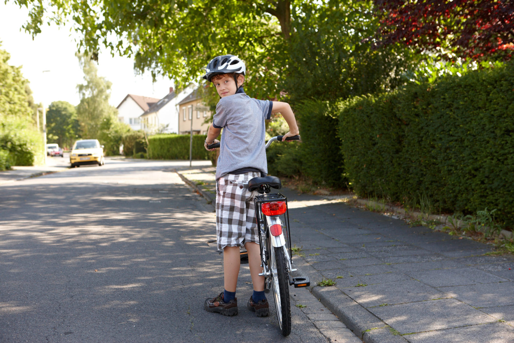 Aufsteigen aufs Fahrrad VMS Verkehrswacht Medien